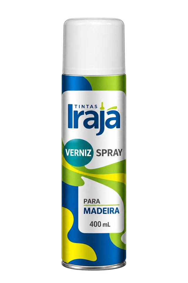 Proposta de embalagem Irajá: Verniz para Madeira em Spray